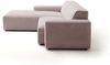 KAWOLA Sofa RANI Ecksofa Feincord rosa Recamiere links 71 x 189 x 228 cm Bild 4
