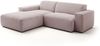 KAWOLA Sofa RANI Ecksofa Feincord rosa Recamiere links 71 x 189 x 228 cm Bild 3