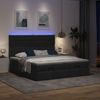 vidaXL Ottoman-Bett mit Matratzen & LEDs Schwarz 200x200 cm Stoff 3314571 Bild 3