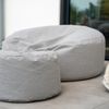 HOME DELUXE XXL Outdoor Sitzsack CLOUD mit Hocker - Hellgrau Bild 3