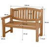 XXL Parkbank Bergamo Teak Massivholz extra stark - Breite: 120 cm Bild 4