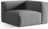 Micadoni Eckmodul Nuria 1-Sitzer Samt Grau Bild 2