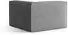 Micadoni Eckmodul Nuria 1-Sitzer Samt Grau Bild 3