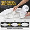 LILENO HOME Kissen 60x60 (6er Set) – 95 °C waschbar, Oeko-Tex & Made in DE – Allergiker Kopfkissen 60x60 anpassbar für himmlischen Schlaf – Haut schmeichelndes & geruchsfreies Pillow Bild 3