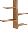 Wandregal 58 x 60 x 15 cm Sheesham Massivholz Baum-Form Hängeregal Modern | Großes Design Schweberegal | Regal Hängend Wohnzimmer | Bücherregal Wand Schwebend Bild 2