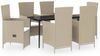vidaXL 7-tlg. Garten-Essgruppe mit Auflagen Beige 3099471 Bild 2