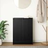 vidaXL Sideboard Schwarz Eichen-Optik 57x34x76 cm Holzwerkstoff 861617 Bild 3