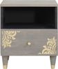 vidaXL Nachttisch mit Schubladen Grau 40 x 33 x 46 cm Massivholz Mango 4018778 Bild 3