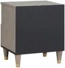 vidaXL Nachttisch mit Schubladen Grau 40 x 33 x 46 cm Massivholz Mango 4018778 Bild 5