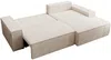 Vente-unique - AMELIA Sofa SamtStoff Beige - B 167 cm x H 85 cm x L 267 cm Bild 4