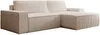Vente-unique - AMELIA Sofa SamtStoff Beige - B 167 cm x H 85 cm x L 267 cm Bild 3
