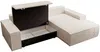 Vente-unique - AMELIA Sofa SamtStoff Beige - B 167 cm x H 85 cm x L 267 cm Bild 5