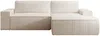 Vente-unique - AMELIA Sofa SamtStoff Beige - B 167 cm x H 85 cm x L 267 cm Bild 2