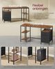 VASAGLE Schreibtisch mit 3 Ablagen, Bürotisch mit 2 Schubladen, 140 x 60 x 76 cm, Industrie-Stil, schwarz Bild 3