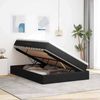 vidaXL Aufbewahrungsbett mit Matratze Schwarz 140 x 200 cm Samt 3370307 Bild 4
