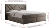 Boxspringbett, Polsterbett mit Multipocket-Matratzen und Topper, dekorativem Kopfteil, zwei Bettkästen - NEOMI - 120 x 200 cm - Braun Velours - H4 Bild 5