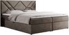 Boxspringbett, Polsterbett mit Multipocket-Matratzen und Topper, dekorativem Kopfteil, zwei Bettkästen - NEOMI - 120 x 200 cm - Braun Velours - H4 Bild 3