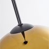 hofstein Hängeleuchte »Cesaro« Hängelampe aus Metall/Glas in Schwarz/Goldfarben/Klar, ohne Leuchtmittel, Vintage/Retro Design, Schirm aus Glas (25cm), Höhe max. 147cm, 1xE27 Bild 3