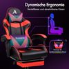 Gamer-Stuhl Gaming Racing-Sessel 8 Massagepunkten Fußstütze Rot Eryx Bild 4