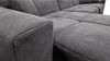 Massivart® Ecksofa mit Relaxfunktion / grau / Cord / 302 cm / Kopfteilverstellung / TONI, Nosagunterfederung · frei im Raum stellbar · inkl. 2 Zierkissen Bild 4