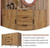 Flieks Kommode, Sideboard Schrank mit 3 Schubladen und 2 Türen 120x40x76cm Bild 3