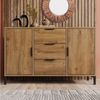 Flieks Kommode, Sideboard Schrank mit 3 Schubladen und 2 Türen 120x40x76cm Bild 5