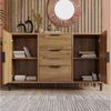 Flieks Kommode, Sideboard Schrank mit 3 Schubladen und 2 Türen 120x40x76cm Bild 2