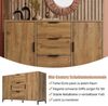 Flieks Kommode, Sideboard Schrank mit 3 Schubladen und 2 Türen 120x40x76cm Bild 4