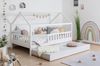 Ticaa Hausbett Kay mit Rausfallschutz und Zusatzbett aus Kiefer, Kinderbett 100x200, inkl. Dach, mit Rollrost Bild 2
