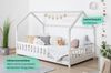 Ticaa Hausbett Kay mit Rausfallschutz und Zusatzbett aus Kiefer, Kinderbett 100x200, inkl. Dach, mit Rollrost Bild 4
