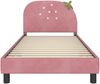 vidaXL Kinderbettgestell mit Kopfteil Rosa 90 x 190 cm Samt 42011067 Bild 5
