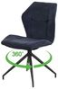 Stuhl 'EMILIO' 2er Set, Microfaser dunkelblau Drehstuhl Bild 3