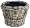 Spetebo Pflanzkübel Rattan Pflanztopf mit Kunststoff Einsatz (Stück, 1 St, 1), 33 x 24 cm - Garten Deko Blumenkorb natur Bild 4