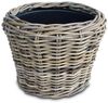 Spetebo Pflanzkübel Rattan Pflanztopf mit Kunststoff Einsatz (Stück, 1 St, 1), 33 x 24 cm - Garten Deko Blumenkorb natur Bild 5