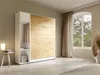 Vente-unique - RAPILI Bett Holz, Platte BeigeWeiß - B 50 cm239,2 cm x H 225,2 cm x L 229 cm Bild 2