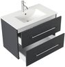 Badmöbel Set Firenze 80 3tlg. LED Spiegel und Hochschrank grafit : Grafit Bild 3