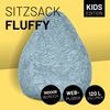 Lumaland 'Luxury Fluffy' Sitzsack, Webplüsch, Pastell Blau, 60 x 45 cm, 120 l Bild 2