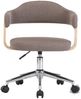 Esszimmerstühle Drehbar 2 pcs, Küchenstuhl Taupe Bugholz und Stoff Bild 3