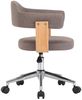 Esszimmerstühle Drehbar 2 pcs, Küchenstuhl Taupe Bugholz und Stoff Bild 4