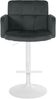 CLP 2er Set Barhocker Los Angeles Samtbezug höhenverstellbar drehbar bis 150 kg,dunkelgrau weiß Bild 4
