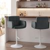 CLP 2er Set Barhocker Los Angeles Samtbezug höhenverstellbar drehbar bis 150 kg,dunkelgrau weiß Bild 3