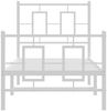 vidaXL Bettgestell mit Kopf- und Fußteil Metall Weiß 75x190 cm 374298 Bild 5