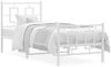 vidaXL Bettgestell mit Kopf- und Fußteil Metall Weiß 75x190 cm 374298 Bild 2