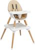 4-in-1 Babyhochstuhl mit Sicherheitsgurt & Abnehmbares Tablett Kindersitzgruppe Khaki Bild 2