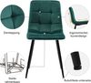 Merax Essgruppe, (5-tlg), Esstisch mit 4 Stühlen Set Esszimmer Sitzgruppe, Metallbeine, Grün Bild 4