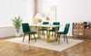 Merax Essgruppe, (5-tlg), Esstisch mit 4 Stühlen Set Esszimmer Sitzgruppe, Metallbeine, Grün Bild 5