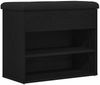 vidaXL Sitzbank mit Stauraum Schwarz Eichen-Optik 62 x 32 x 50 cm 862990 Bild 2