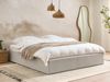 Bett mit Stauraum DINAN 180 x 200 cm Stoff Hellgrau Bild 3