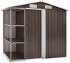 vidaXL Gartenhaus mit Regal Braun 205x130x183 cm Eisen 47105 Bild 2