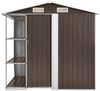 vidaXL Gartenhaus mit Regal Braun 205x130x183 cm Eisen 47105 Bild 3